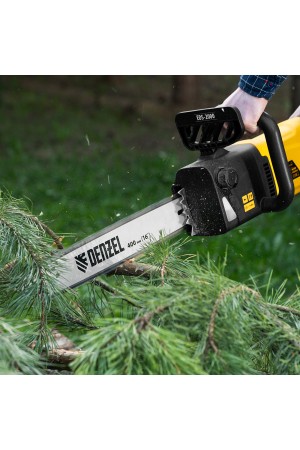 Пила цепная электрическая EDS-2000, 2 кВт,продольная, шина 40 см, шаг 3/8, паз 1.3 мм, 56 звеньев Denzel