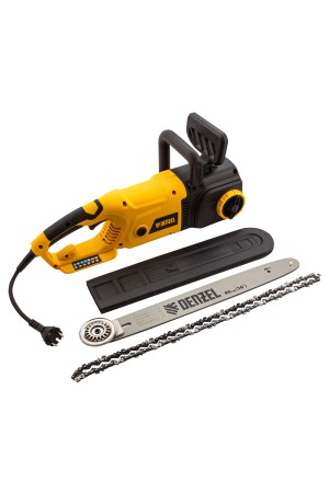 Пила цепная электрическая EDS-2000, 2 кВт,продольная, шина 40 см, шаг 3/8, паз 1.3 мм, 56 звеньев Denzel