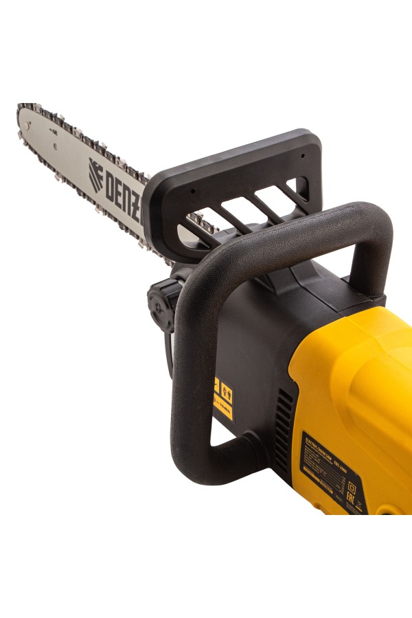 Пила цепная электрическая EDS-2000, 2 кВт,продольная, шина 40 см, шаг 3/8, паз 1.3 мм, 56 звеньев Denzel