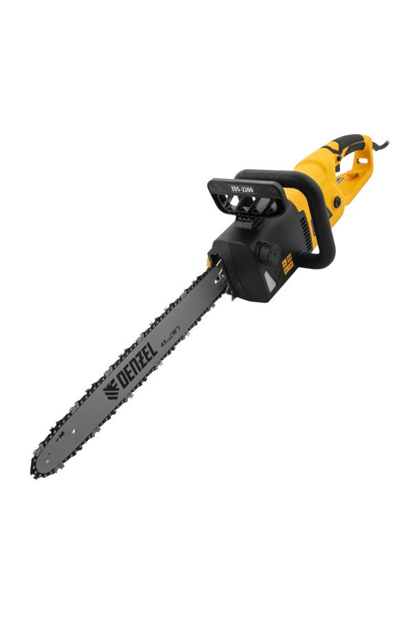 Пила цепная электрическая EDS-2200, 2.2 кВт,продольная, шина 45 см, шаг 3/8, паз 1.3 мм, 62 звена Denzel