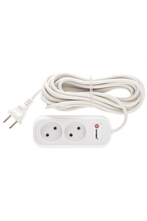 Удлинитель бытовой серия EU, без заземления, 7 м, 2 розетки, 6 А Stern