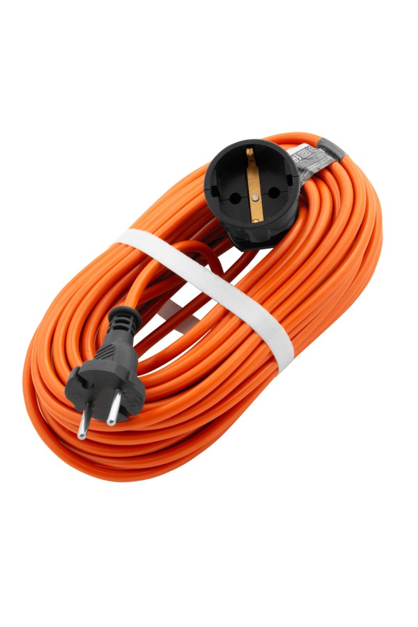 Удлинитель-шнур силовой 20 м, 6А, тип УХз6, ПВС, 1 розетка без заземления Сибртех
