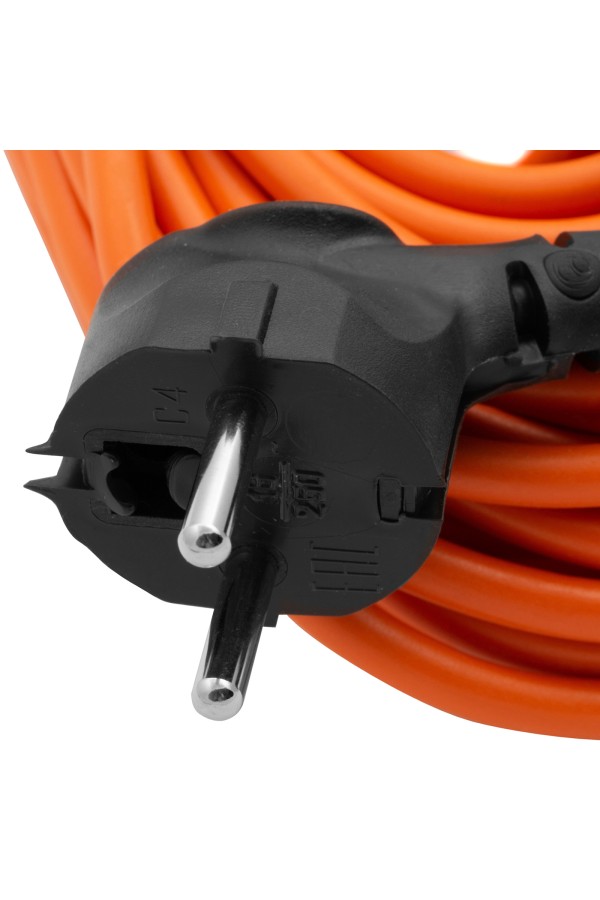 Удлинитель-шнур силовой 10 м, 16А, тип УХ16, ПВС, 1 розетка без заземления Сибртех