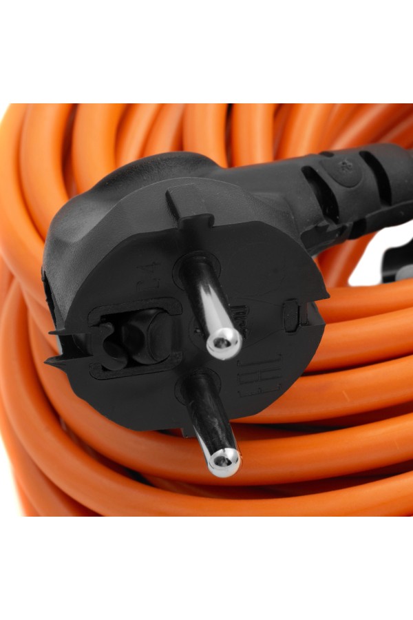 Удлинитель-шнур силовой 50 м, 16А, тип УХ16, ПВС, 1 розетка без заземления Сибртех