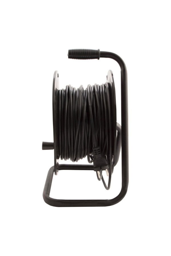 Удлинитель силовой 40 м, 10А, тип УХ10, ПВС, на кабельной катушке, 4 розетки без заземления Сибртех