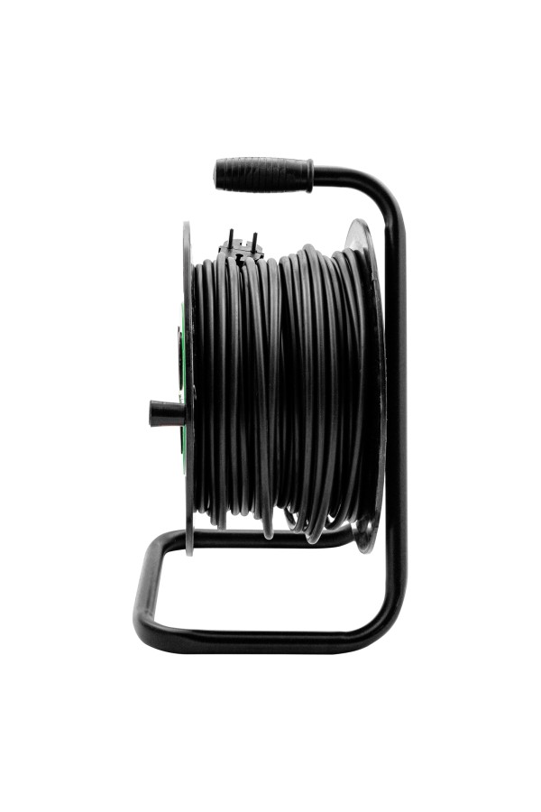 Удлинитель силовой 50 м, 10А, тип УХ10, ПВС, на кабельной катушке, 4 розетки без заземления Сибртех