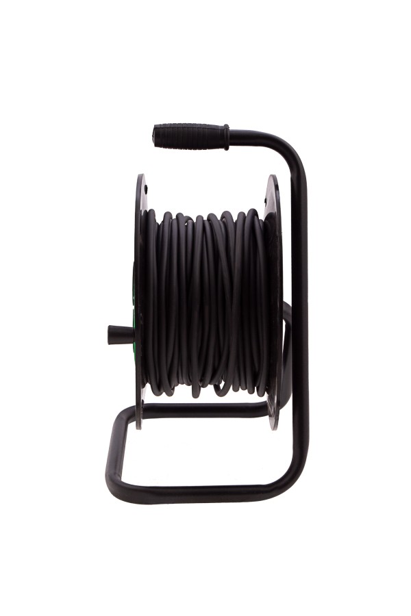 Удлинитель силовой 30 м, 16А, тип УХ10, ПВС, на кабельной катушке, 4 розетки без заземления Сибртех