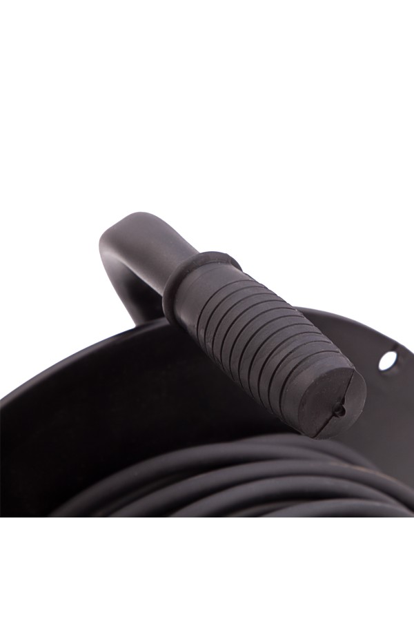 Удлинитель силовой 30 м, 16А, тип УХ10, ПВС, на кабельной катушке, 4 розетки без заземления Сибртех