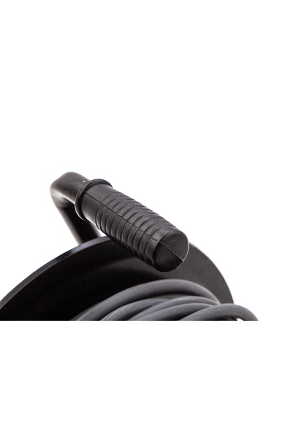 Удлинитель силовой 30 м, 16А, тип УХ10, ПВС, усиленный, на кабельной катушке, 4 розетки без заземления Сибртех