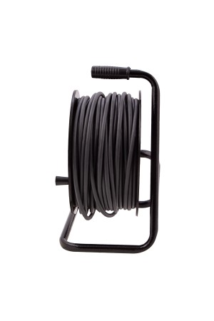 Удлинитель силовой 50 м, 16А, тип УХ10, ПВС, усиленный, на кабельной катушке, 4 розетки без заземления Сибртех