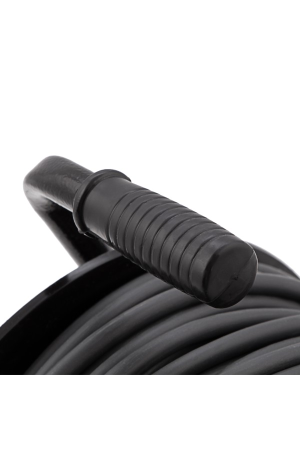 Удлинитель силовой 50 м, 16А, тип УХ10, ПВС, усиленный, на кабельной катушке, 4 розетки без заземления Сибртех