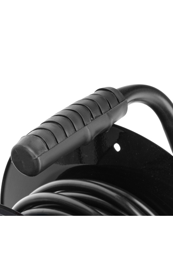 Удлинитель силовой 20 м, 16А, тип УХз16, ПВС 3 x 2.5 мм, на стальной катушке, 4 розетки Сибртех