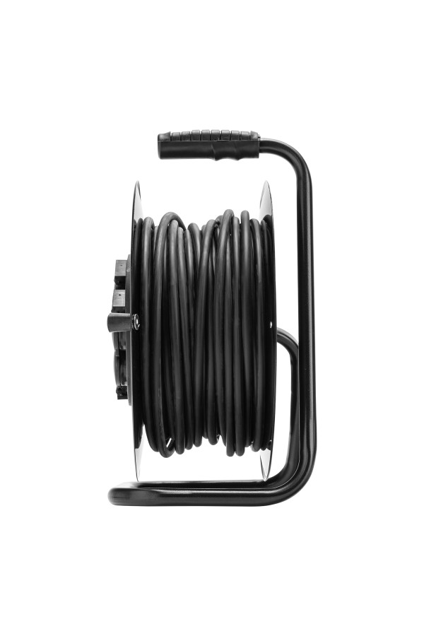 Удлинитель силовой 30 м, 16А, тип УХз16, ПВС 3 x 2.5 мм, на стальной катушке, 4 розетки Сибртех