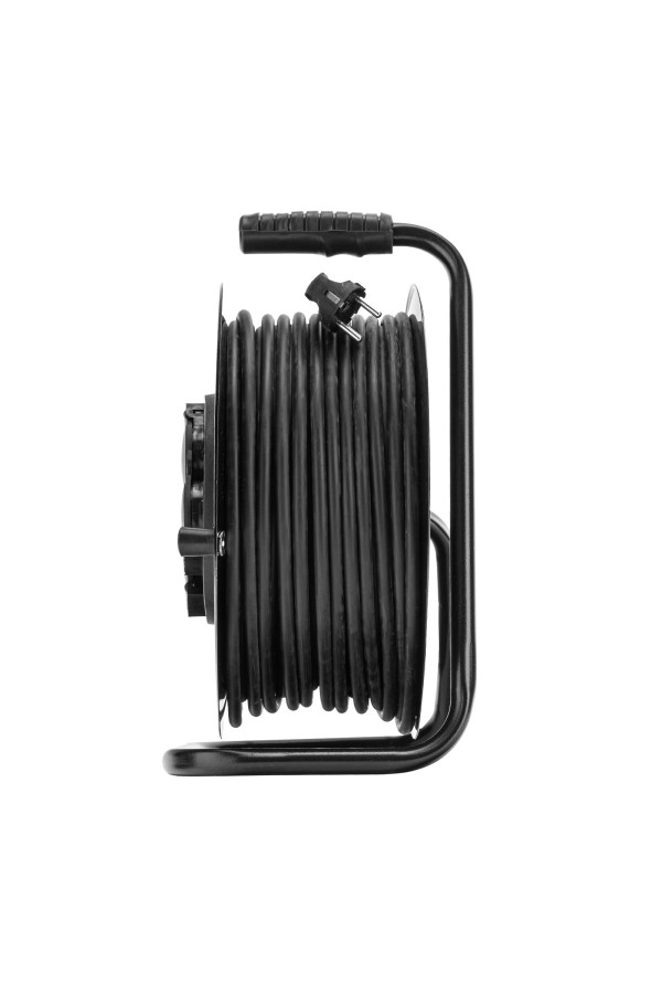 Удлинитель силовой 50 м, 16А, тип УХз16, ПВС 3 x 2.5 мм, на стальной катушке, 4 розетки Сибртех