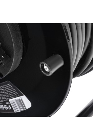 Удлинитель силовой 50 м, 16А, тип УХз16, ПВС 3 x 2.5 мм, на стальной катушке, 4 розетки Сибртех