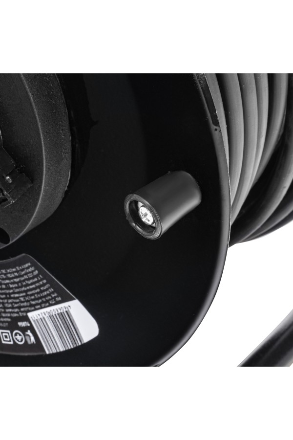 Удлинитель силовой 50 м, 16А, тип УХз16, ПВС 3 x 2.5 мм, на стальной катушке, 4 розетки Сибртех