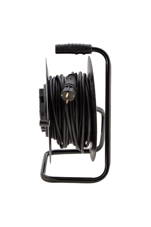 Удлинитель силовой 20 м, 16А, тип УХз16, КГ 3 x 1.5 мм, на стальной катушке, 4 розетки Сибртех