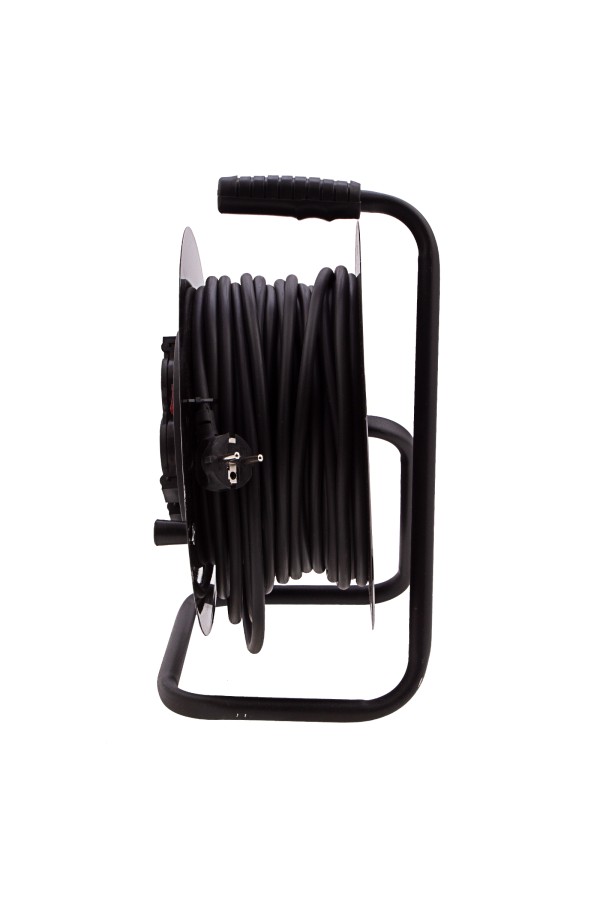 Удлинитель силовой 30 м, 16А, тип УХз16, КГ 3 x 1.5 мм, на стальной катушке, 4 розетки Сибртех