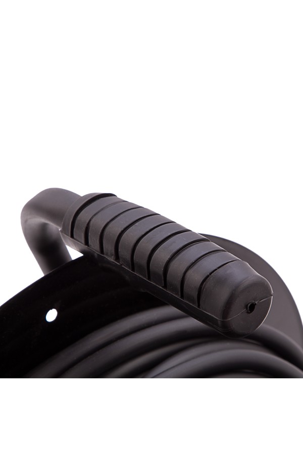 Удлинитель силовой 30 м, 16А, тип УХз16, КГ 3 x 1.5 мм, на стальной катушке, 4 розетки Сибртех