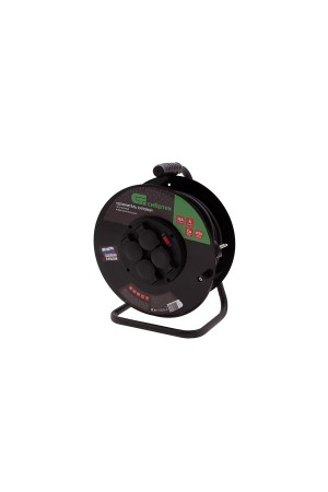 Удлинитель силовой 30 м, 16А, тип УХз16, КГ 3 x 1.5 мм, на стальной катушке, 4 розетки Сибртех