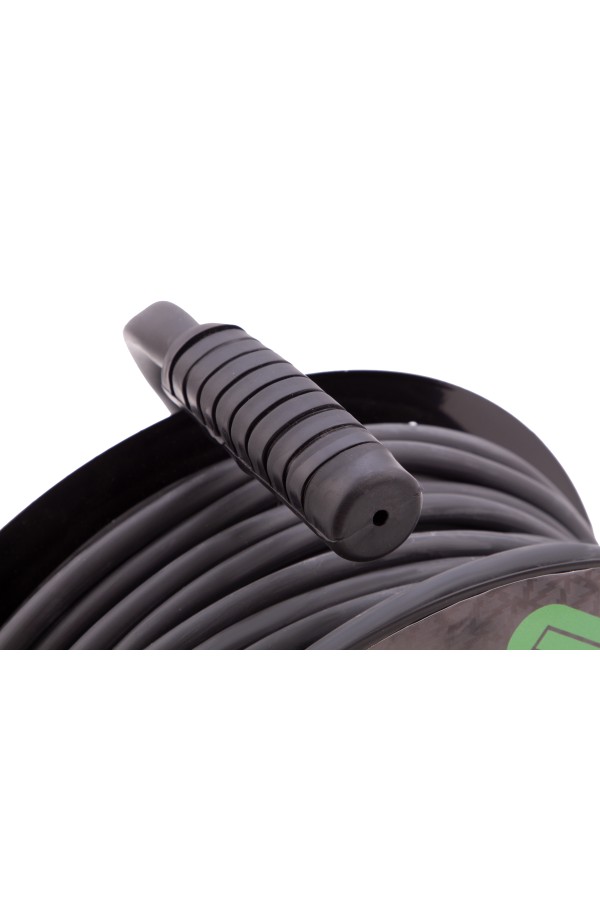 Удлинитель силовой 50 м, 16А, тип УХз16, КГ 3 x 1.5 мм, на стальной катушке, 4 розетки Сибртех