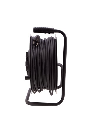 Удлинитель силовой 50 м, 16А, тип УХз16, КГ 3 x 1.5 мм, на стальной катушке, 4 розетки Сибртех