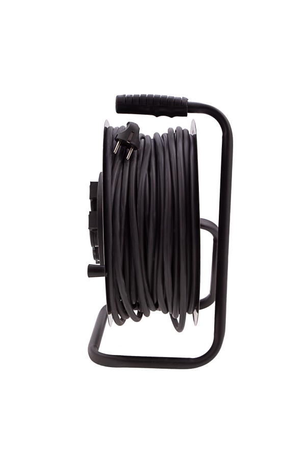 Удлинитель силовой 50 м, 16А, тип УХз16, КГ 3 x 1.5 мм, на стальной катушке, 4 розетки Сибртех