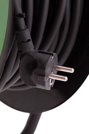 Удлинитель силовой 50 м, 16А, тип УХз16, КГ 3 x 1.5 мм, на стальной катушке, 4 розетки Сибртех