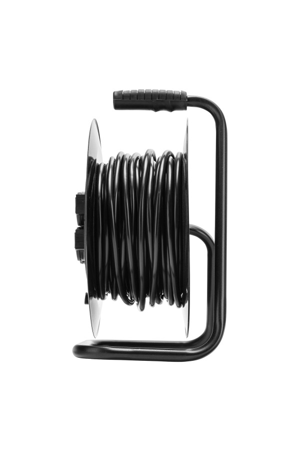 Удлинитель силовой 20 м, 16А, тип УХз16, КГ 3 x 2.5 мм, на стальной катушке, 4 розетки Сибртех