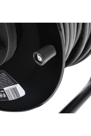 Удлинитель силовой 20 м, 16А, тип УХз16, КГ 3 x 2.5 мм, на стальной катушке, 4 розетки Сибртех