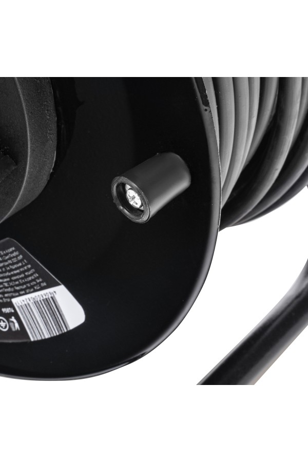 Удлинитель силовой 20 м, 16А, тип УХз16, КГ 3 x 2.5 мм, на стальной катушке, 4 розетки Сибртех