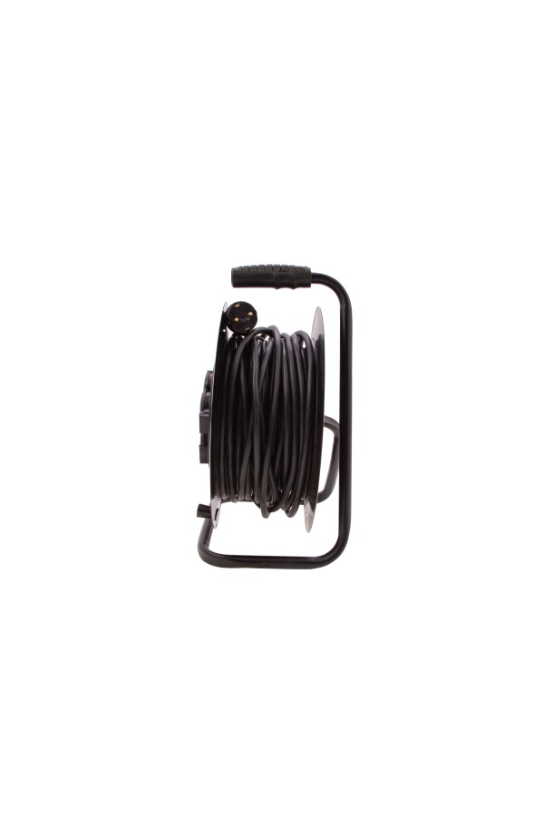 Удлинитель силовой 30 м, 16А, тип УХз16,  КГ 3 x 2.5 мм, на стальной катушке, 4 розетки Сибртех