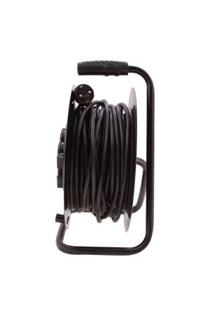 Удлинитель силовой 30 м, 16А, тип УХз16,  КГ 3 x 2.5 мм, на стальной катушке, 4 розетки Сибртех