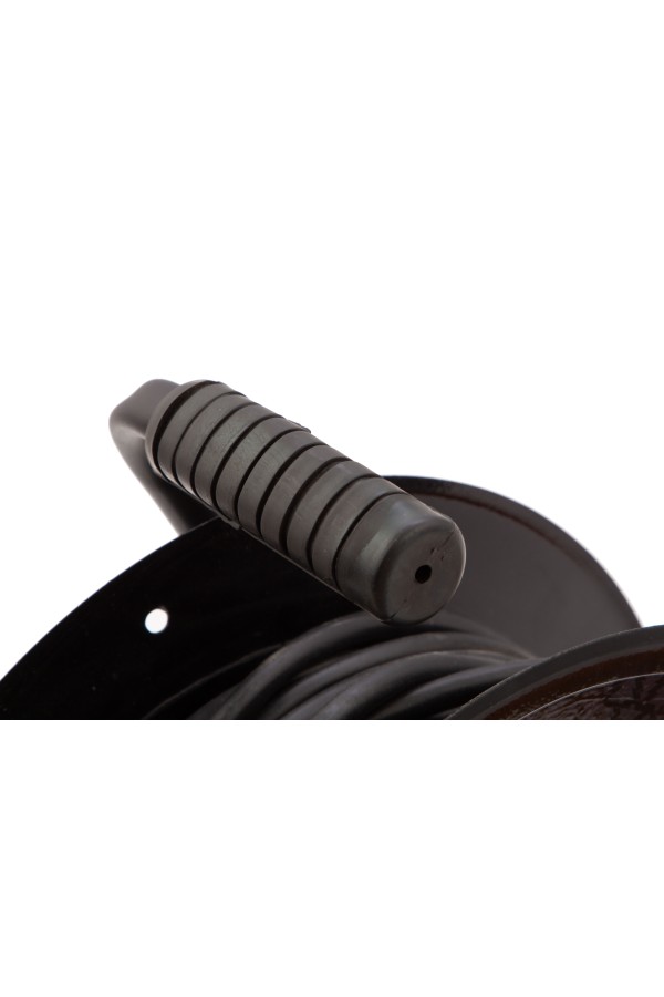 Удлинитель силовой 30 м, 16А, тип УХз16,  КГ 3 x 2.5 мм, на стальной катушке, 4 розетки Сибртех