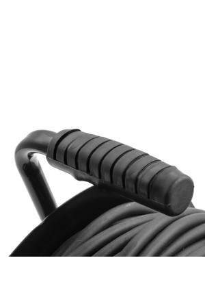 Удлинитель силовой 50 м, 16А, тип УХз16, КГ 3 x 2.5 мм, на стальной катушке, 4 розетки Сибртех