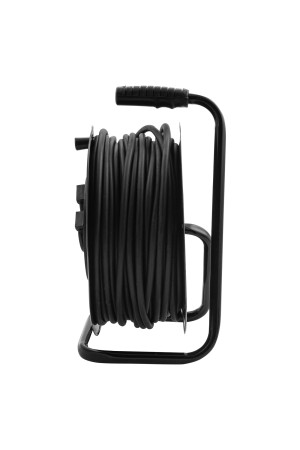 Удлинитель силовой 50 м, 16А, тип УХз16, КГ 3 x 2.5 мм, на стальной катушке, 4 розетки Сибртех