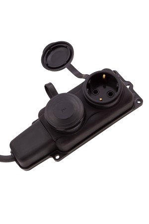 Удлинитель силовой 10 м, 16А, тип УХз16, КГ 3 x 1.5 мм, 2 розетки, Россия Сибртех