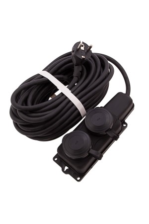 Удлинитель силовой 10 м, 16А, тип УХз16, КГ 3 x 1.5 мм, 2 розетки, Россия Сибртех