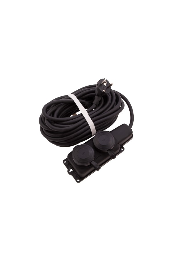 Удлинитель силовой 10 м, 16А, тип УХз16, КГ 3 x 1.5 мм, 2 розетки, Сибртех