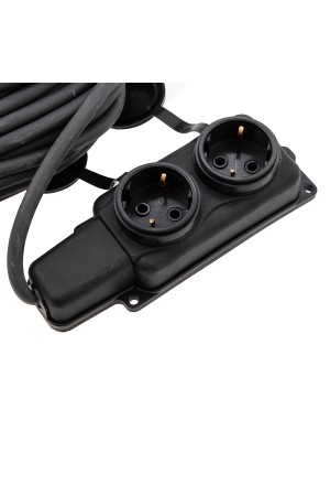 Удлинитель силовой 20 м, 16А, тип УХз16, КГ 3 x 1.5 мм, 2 розетки, Россия Сибртех