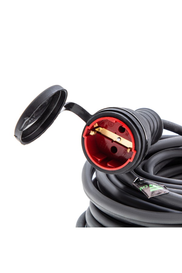 Удлинитель силовой 20 м, 16 А, тип УХз16, КГ 3 x 1.5 мм, 1 розетка, Сибртех