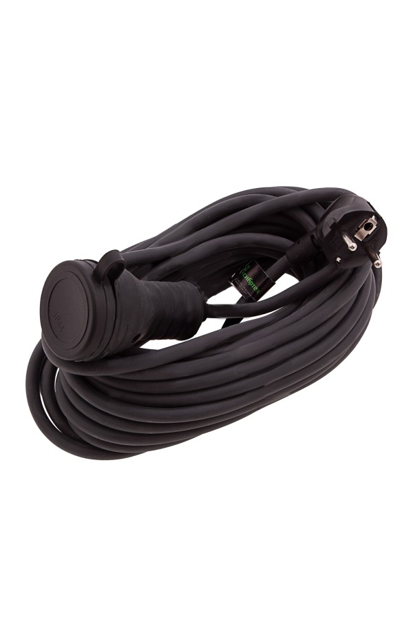 Удлинитель силовой 10 м, 16 А, тип УХз16, КГ 3 x 2.5 мм, 1 розетка, Сибртех