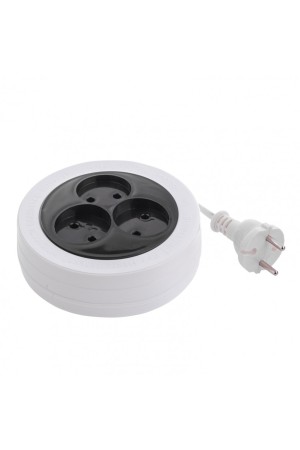 Удлинитель электрический бытовой рулетка, 1.7 м, 3 розетки, 6 А, тип УХ-6 Россия Сибртех