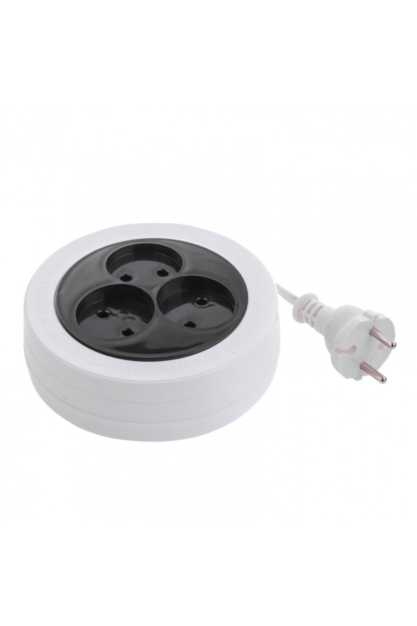 Удлинитель электрический бытовой рулетка, 5 м, 3 розетки, 6 А, тип УХ-6 Сибртех