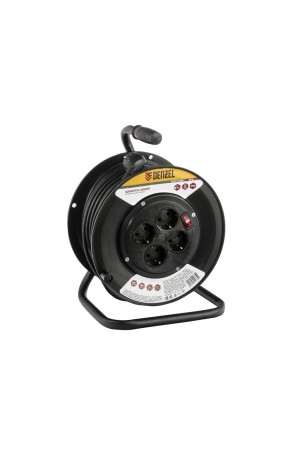 Удлинитель силовой на кабельной катушке, 50 м, 4 розетки, 16 А, серия УХз16 Denzel
