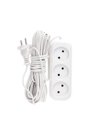 Удлинитель бытовой, без заземления, 10 м, 3 розетки, 6 А, серия УХ6 Denzel