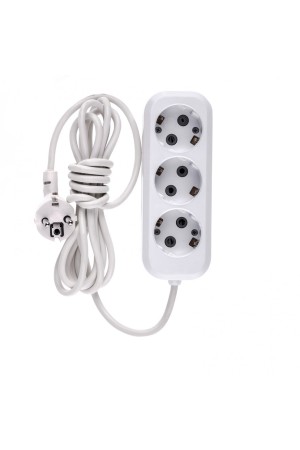 Удлинитель бытовой, серия УХз-10-303, с заземлением, 3 м, 3 розетки, 10 A Denzel