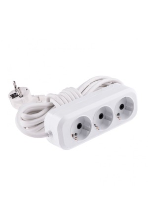 Удлинитель бытовой, серия УХз-10-305, с заземлением, 5 м, 3 розетки, 10 A Denzel