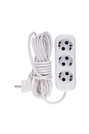 Удлинитель бытовой, серия УХз-10-305, с заземлением, 5 м, 3 розетки, 10 A Denzel