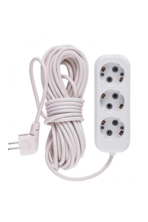 Удлинитель бытовой, серия УХз-10-310, с заземлением, 10 м, 3 розетки, 10 А Denzel